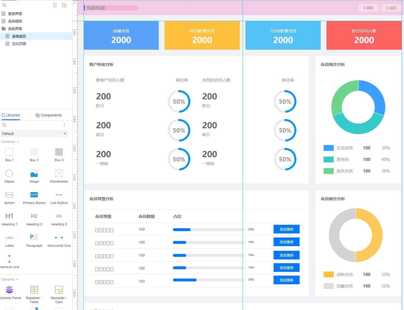 12套 Axure 模板，非常漂亮的中后臺原型，可以直接套用在OA、CRM更web系統(tǒng)上 下載   圖2