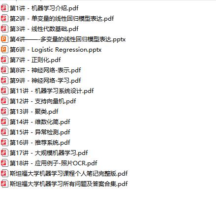 斯坦福大學(xué)機(jī)器學(xué)習(xí)PDF 資料 PDF 下載 圖1