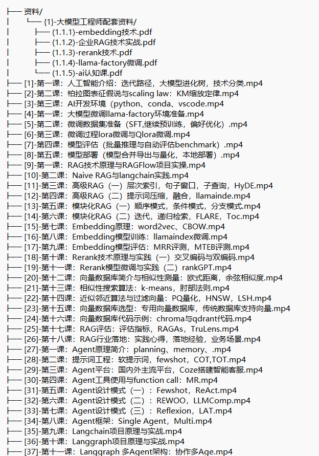 大模型應(yīng)用開發(fā)-模型訓(xùn)練-RAG-Agent-AI項目實戰(zhàn) 視頻教程 下載 圖1